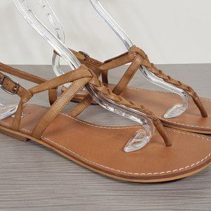 BP. 'Surf' Flat Sandal Camel Womens Size 7 M